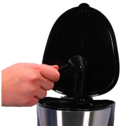 Inventum Koffiezetter 1.25l Zwart/rvs 10 Kopjes -Keukengoederen Winkel 101 0855 4 1