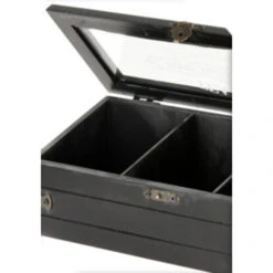 Excellent Houseware Theedoos Hout Met 3 Vakken -Keukengoederen Winkel 101 1395 4 1