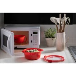 Curver Smart Magnetron Eco Vershoudbakje 1,6 L Rond Rood -Keukengoederen Winkel 101 3117 3 1