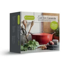 Cuisinox Gietijzeren Braadpan Ø29 Ovaal Volcan Rood Geëmailleerd -Keukengoederen Winkel 101 3279 3 1