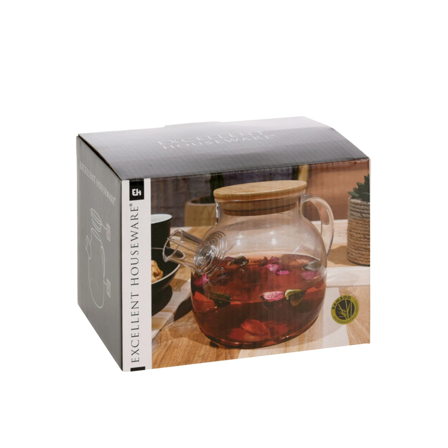 Excellent Houseware Theepot Borosilcaat 1 L 2 Excellent Houseware Theepot Borosilcaat 1 L - Afbeelding 2