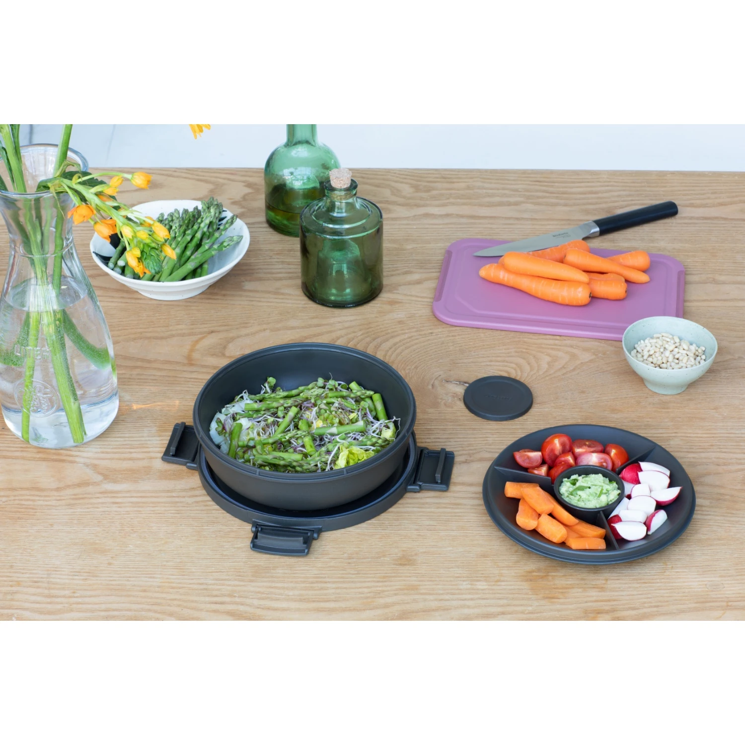 Brabantia Make En Take Salade Lunchkom 1,3 Liter Donkergrijs 5 Brabantia Make En Take Salade Lunchkom 1,3 Liter Donkergrijs - Afbeelding 5