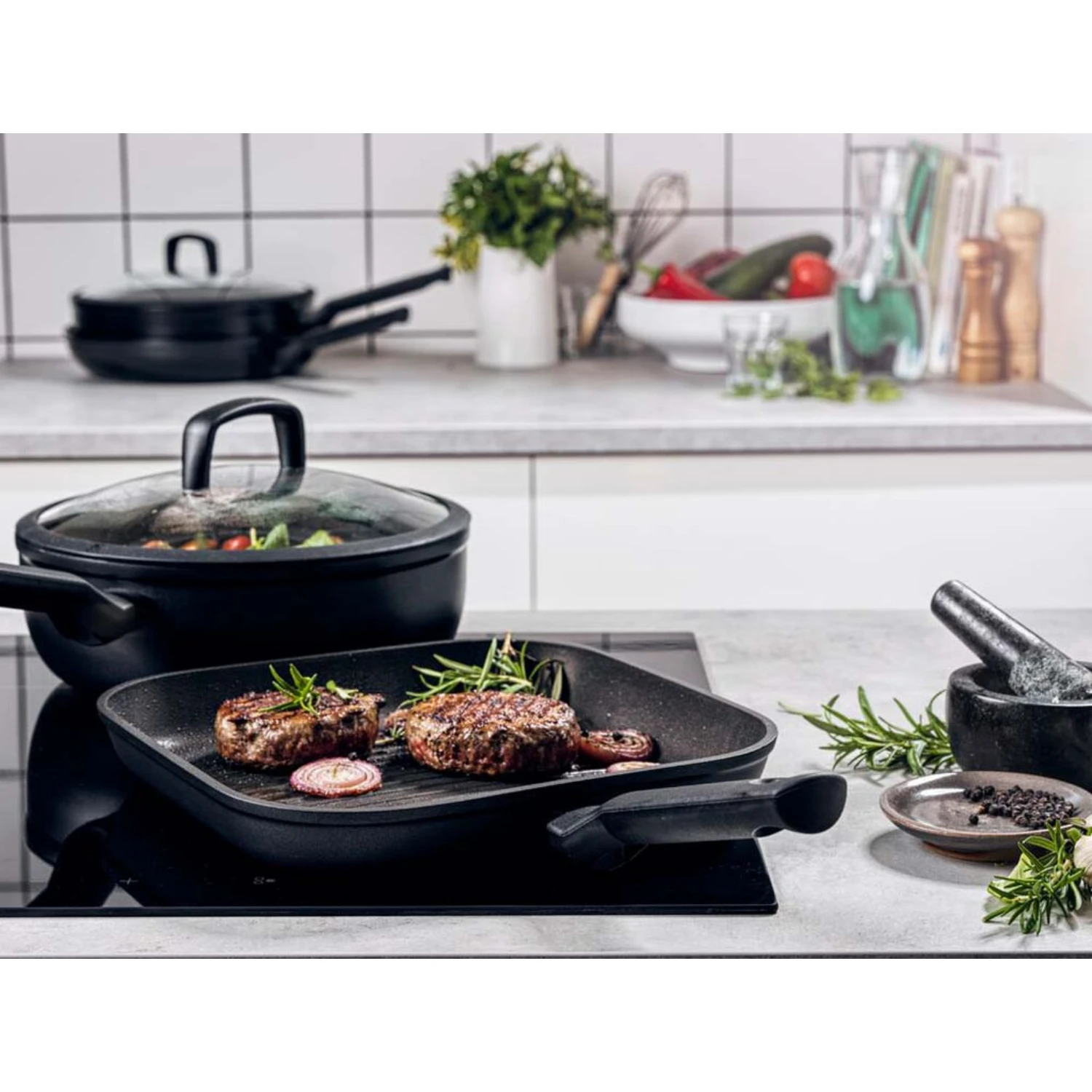 BK Easy Induction Grillpan 26 X 26 Cm Ceramic 5 BK Easy Induction Grillpan 26 X 26 Cm Ceramic - Afbeelding 5