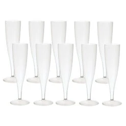 Duni Champagneglazen Crystallo Plastic 10 Stuks -Keukengoederen Winkel 105 0145 3 1