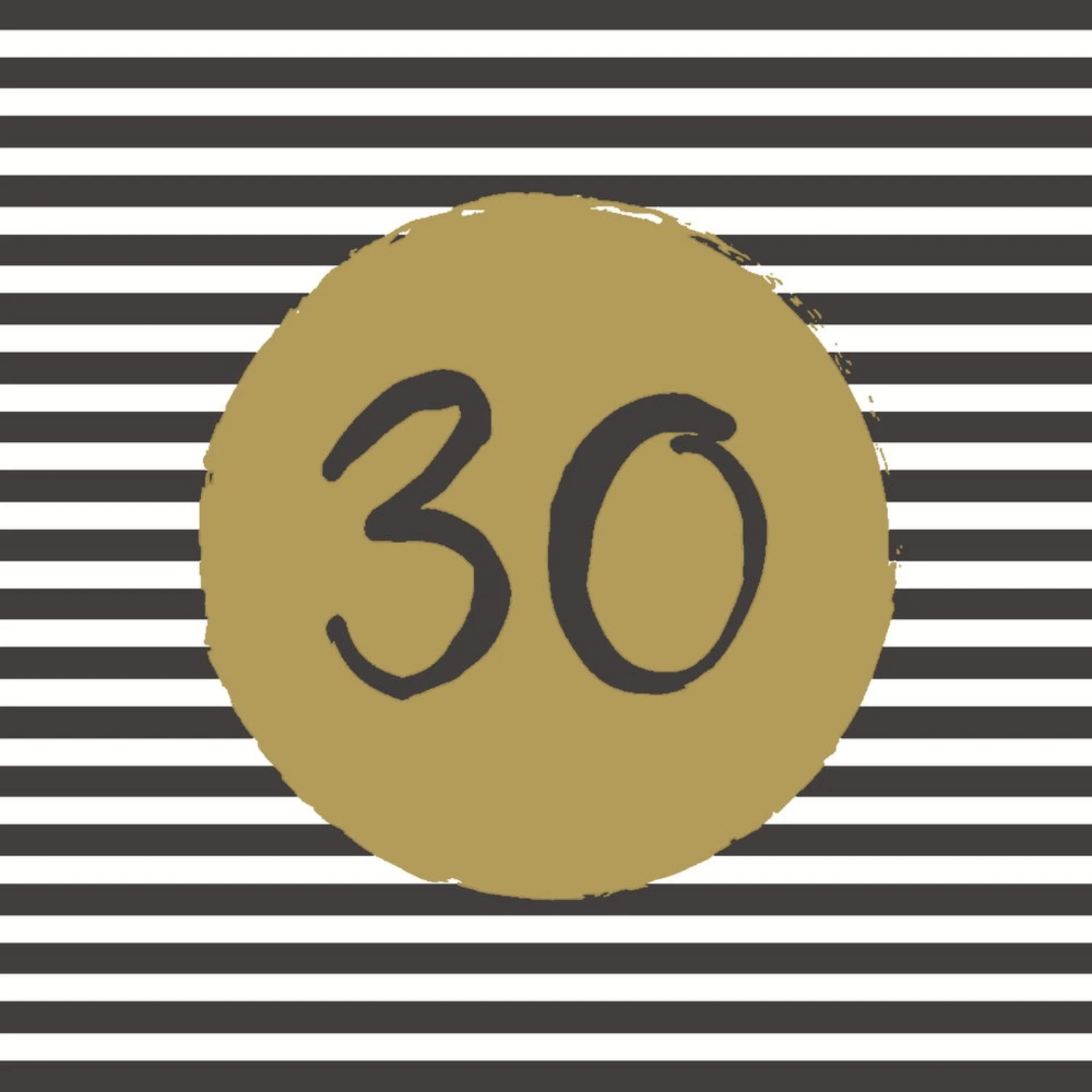 Servetten 30th Birthday 33x33 Cm 2 Servetten 30th Birthday 33x33 Cm - Afbeelding 2