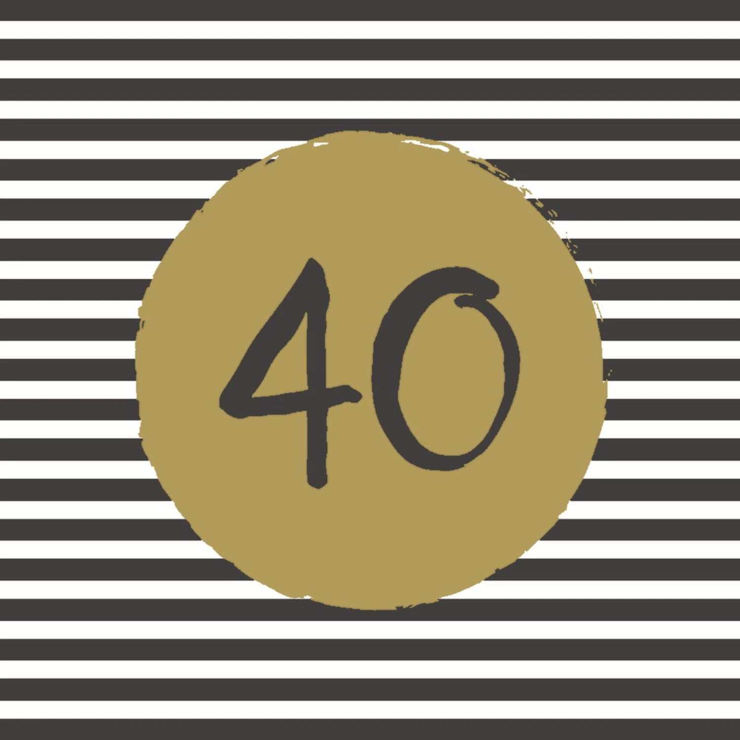 Servetten 40th Birthday 33x33 Cm 1 Servetten 40th Birthday 33x33 Cm
