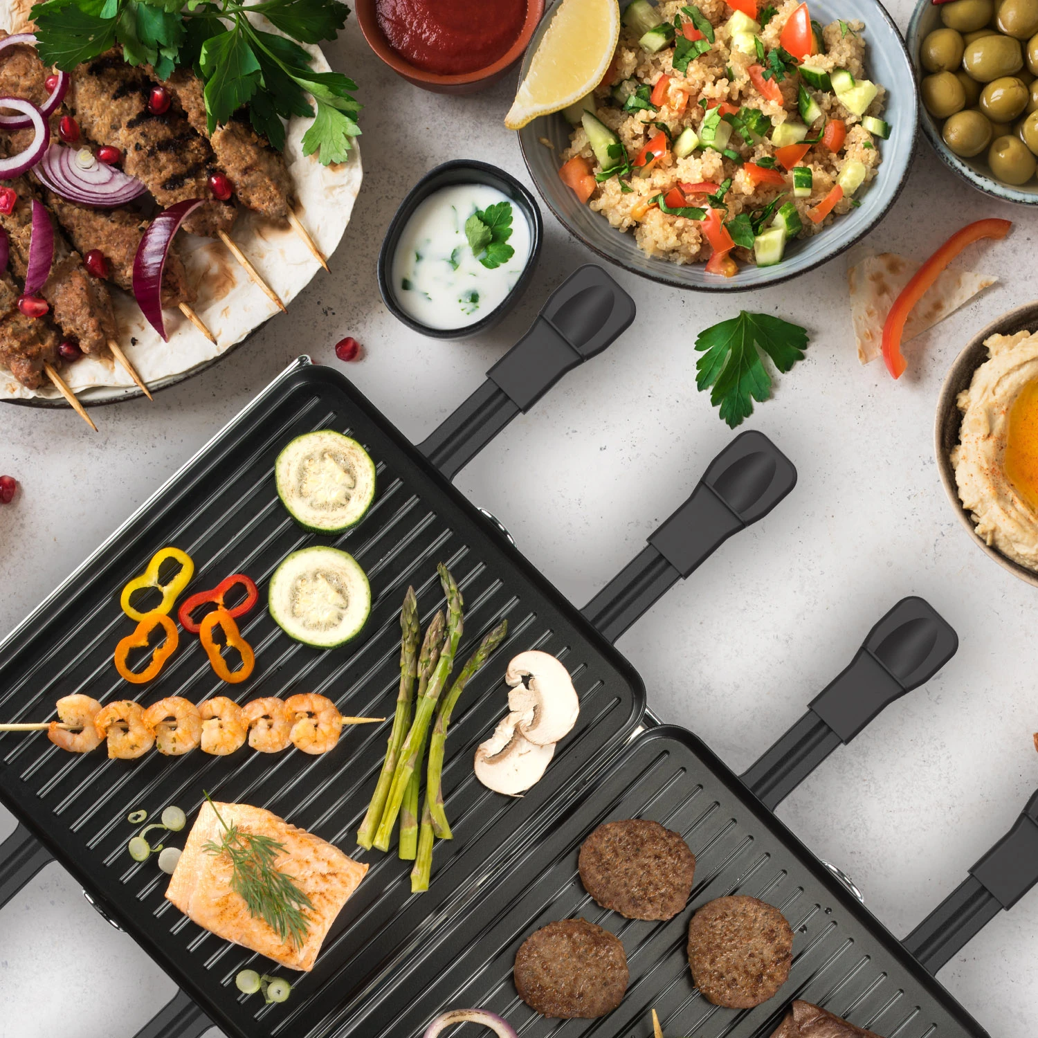Bourgini Gourmette Raclette Grill 8-persoons 9 Bourgini Gourmette Raclette Grill 8-persoons - Afbeelding 9