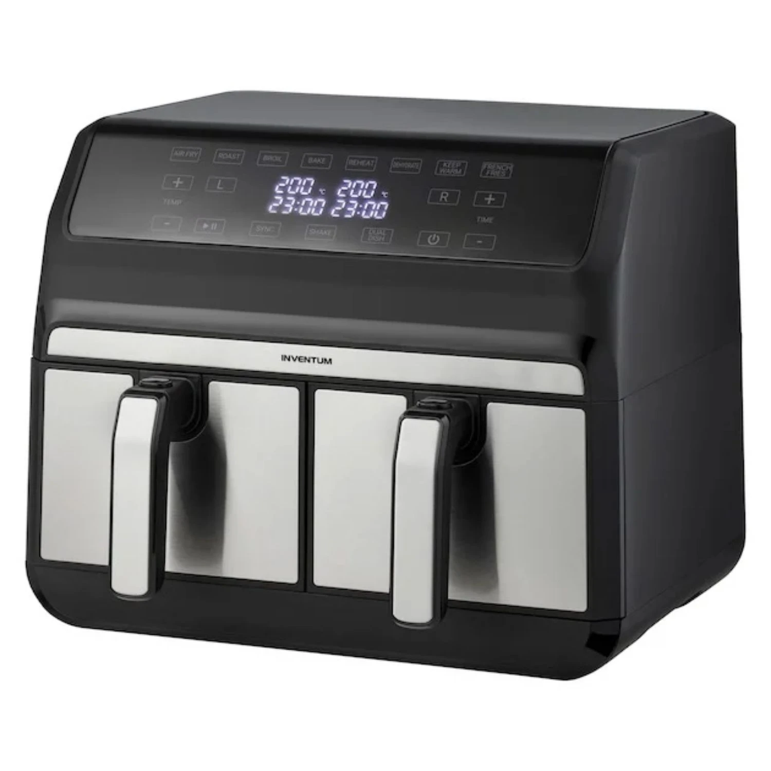 Inventum Hetelucht Friteuse Dubbel 2x 4 L Rvs/ Zwart 1700W 1 Inventum Hetelucht Friteuse Dubbel 2x 4 L Rvs/ Zwart 1700W